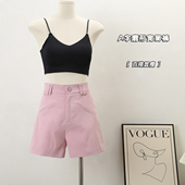 黎麦河 短裤 夏季 aaaaxbbb 宽松显瘦通勤设计感百搭宽筒裤