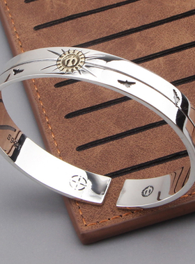 点金飞鹰日韩情侣925纯银手镯