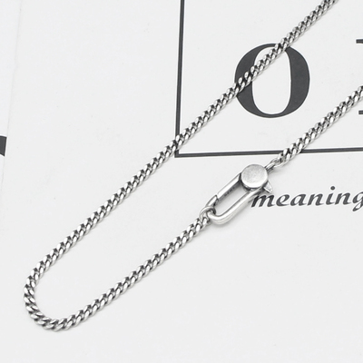 测试推荐925银做旧嘻哈毛衣链