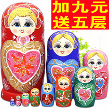 俄罗斯套娃10层正品益智玩具椴木风干手绘手工品抖音礼物摆件5412