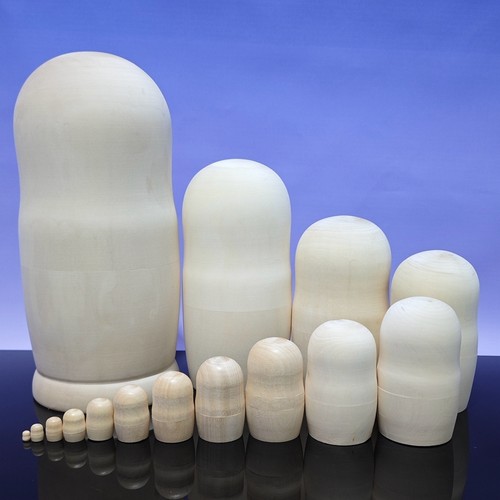 俄罗斯套娃15层白坯DIY涂鸦环保