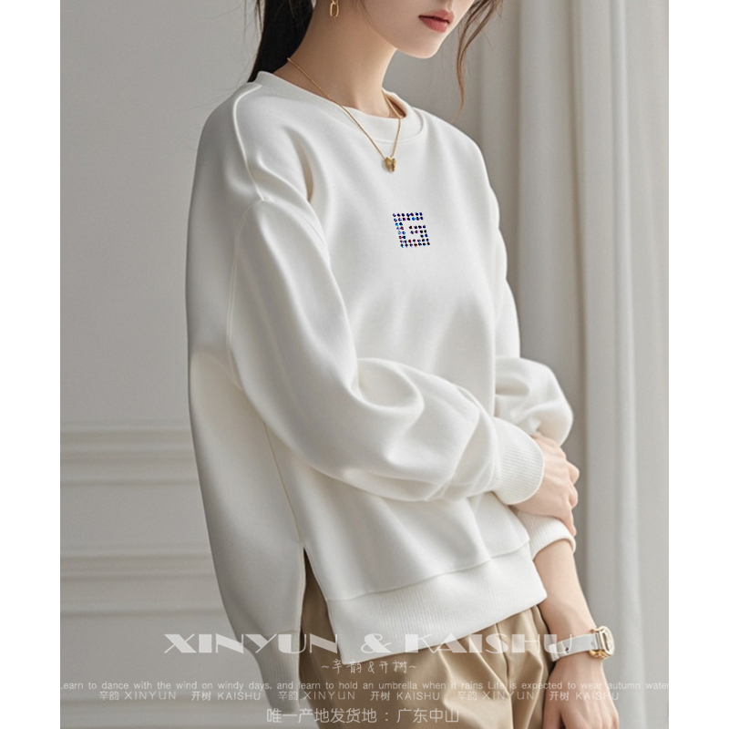 纯棉不加绒/加绒可选圆领卫衣