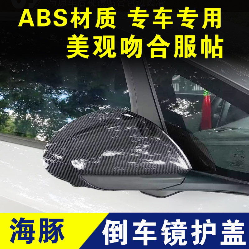 比亚迪海豚后视镜罩保护壳车头外观改装配件装饰件倒车镜盖反光镜