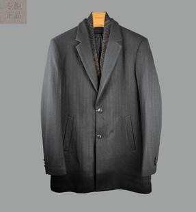 C214024419爱登堡男装2022新款单排扣西装领秋冬羊毛呢大衣