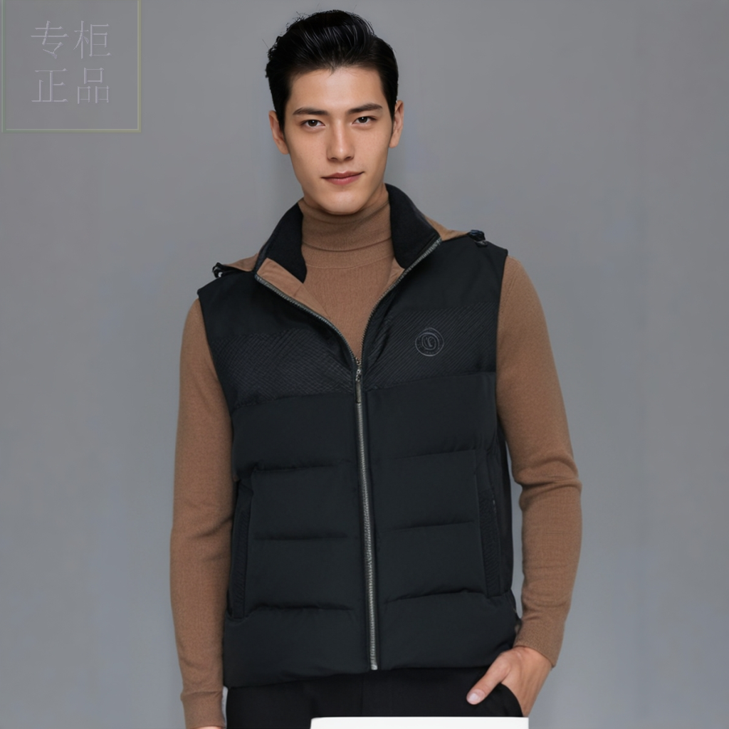 D244026323爱登堡男装2024专柜正品新款羽绒马甲背心
