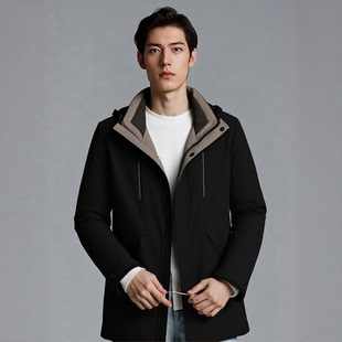 S254027501爱登堡男装冬装新款休闲服白鸭绒羽绒服毛皮服