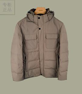 S234026504爱登堡男装冬装2023新款休闲服白鸭绒羽绒服尼克服