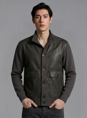 A263021527爱登堡男装2026秋装新款商务休闲夹克外套茄克