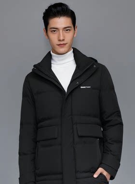 S244026535爱登堡男装冬装2024新款休闲服白鸭绒羽绒服毛皮服