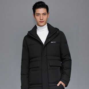 S244026535爱登堡男装冬装2024新款休闲服白鸭绒羽绒服毛皮服