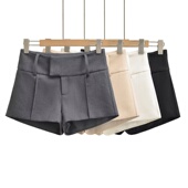 短裤 外穿百搭打底靴裤 女 显瘦 高腰西装 字阔腿热裤 2025春夏新款