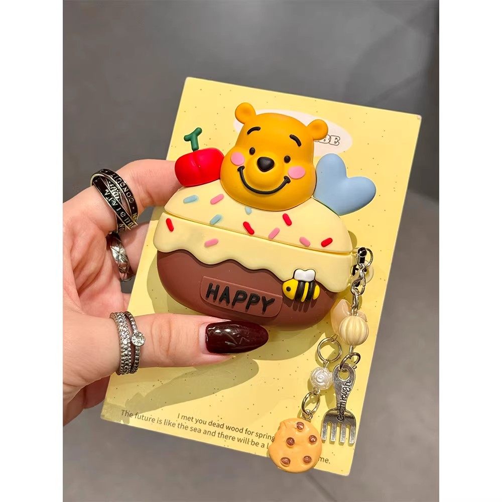 日本DEMIU维尼噗噗蜂蜜罐适用苹果AirPods4代耳机壳AirPodsPro二代软AirPods1/2硅胶pro2保护套AirPods3防摔,3C数码配件,耳机保护套,淘宝优惠券,粉丝福利购,淘宝优惠卷