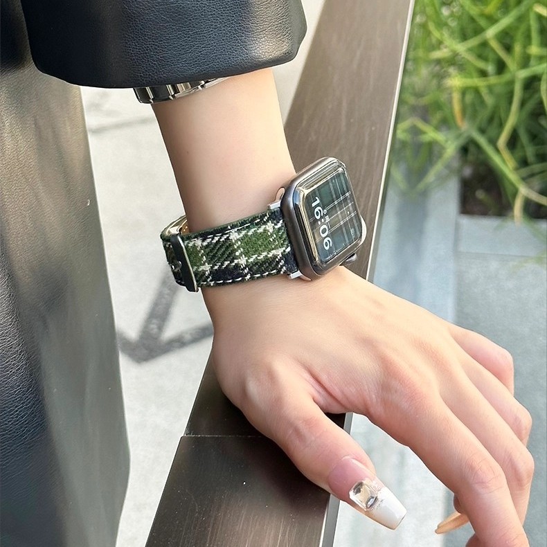 日本PAREO DOLL适用苹果手表iwatch表带s11代applewatch10毛呢s9