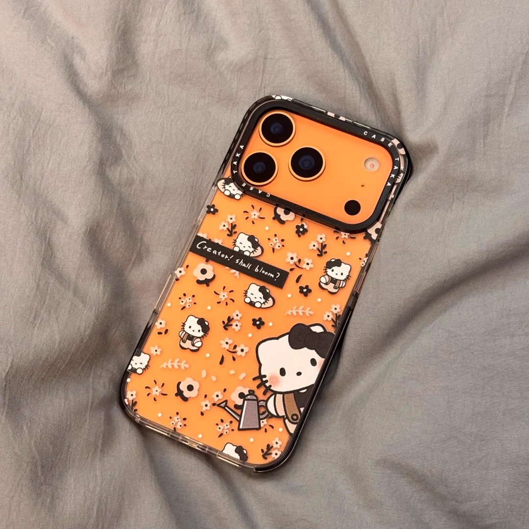 日本DEMIU适用苹果17promax女新款可爱Kitty手机壳秋冬iPhone17pro巨好看16plus超薄15透明硅胶防摔保护套