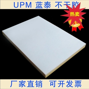 A4蓝泰哑光铜板不干胶 UPM 标签纸可代客印刷 蓝泰 白底贴纸