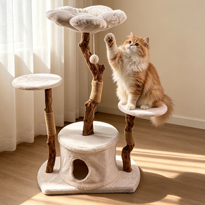 实木猫爬架猫别墅加大大型耐磨爪通天柱宠物用品猫咪跳台天然原木