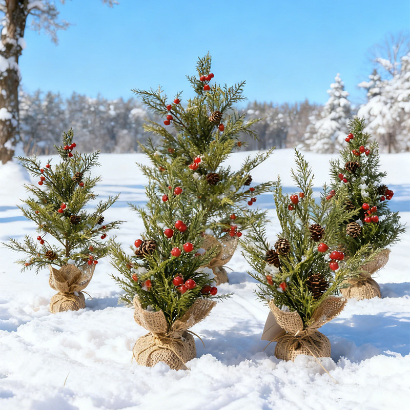 小型圣诞树家用迷你桌面摆件