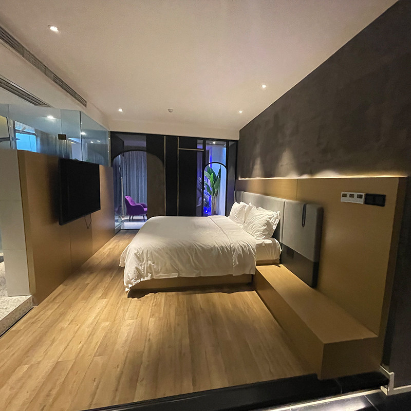 商务酒店设计宾馆套房大床双人床改造翻新全套家具榻榻米床定制床