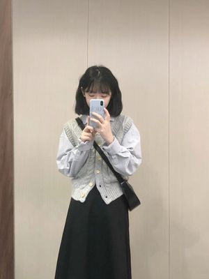 送运费险~时尚套装马甲衬衫穿搭