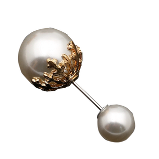 时尚珍珠装饰纽扣金属别针扣女衣服衬衫大衣毛衣胸针扣子外套钮扣