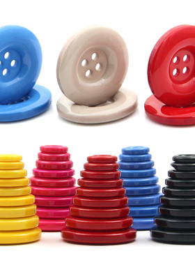 黑色树脂纽扣圆形扣子上衣女毛呢大衣风衣毛衣外套衣服百搭小钮扣