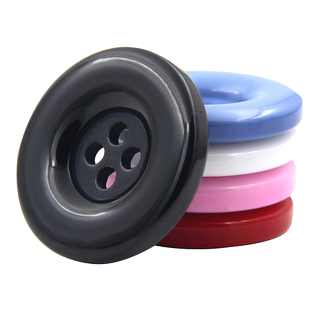 黑色树脂纽扣圆形扣子上衣女毛呢大衣风衣毛衣外套衣服百搭小钮扣