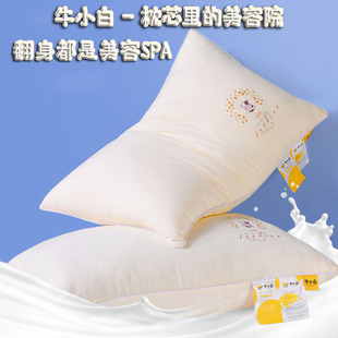 希尔顿羽绒枕头五星级酒店专用抗菌枕头成人护颈家用水洗枕芯一对