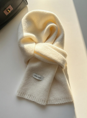 软糯围巾女冬季2025新款针织保暖百搭学生情侣毛线围脖潮含羊毛