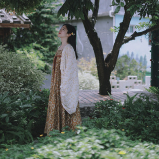 春下汉服夏秋女款法门寺披衫单层天丝改良长裙