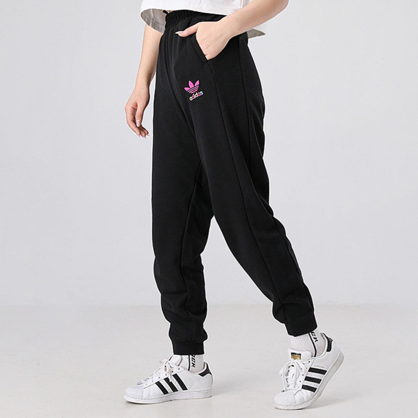 阿迪达斯裤子秋季小脚跑步gv292