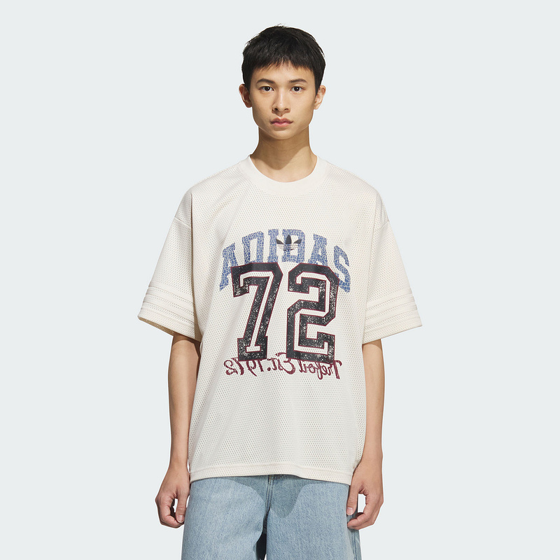 adidas阿迪达斯三叶草秋季新款情侣款复古上衣运动短袖T恤 KF0721