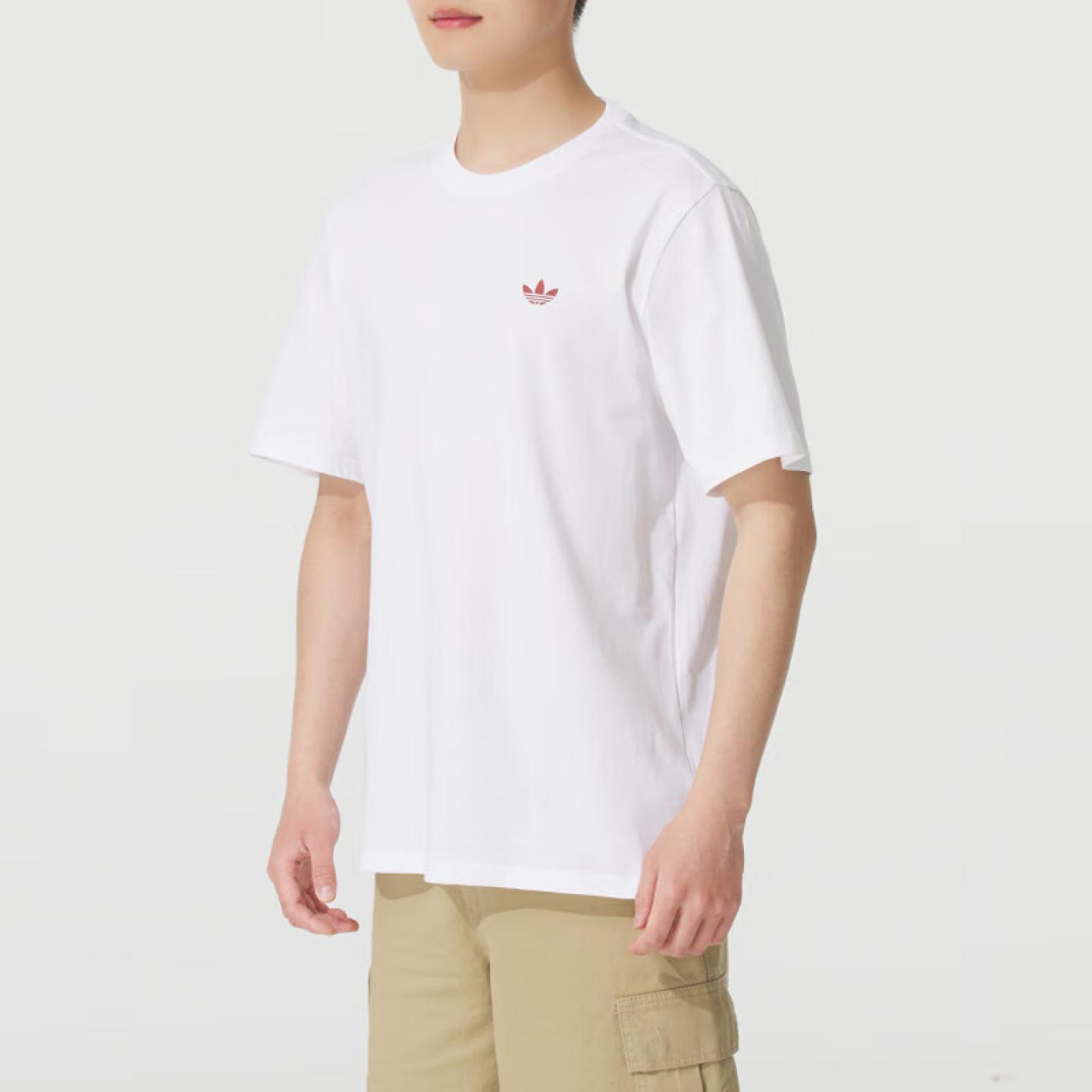 阿迪达斯三叶草T恤男装2025夏季新款运动服短袖上衣JD2797 JD2796
