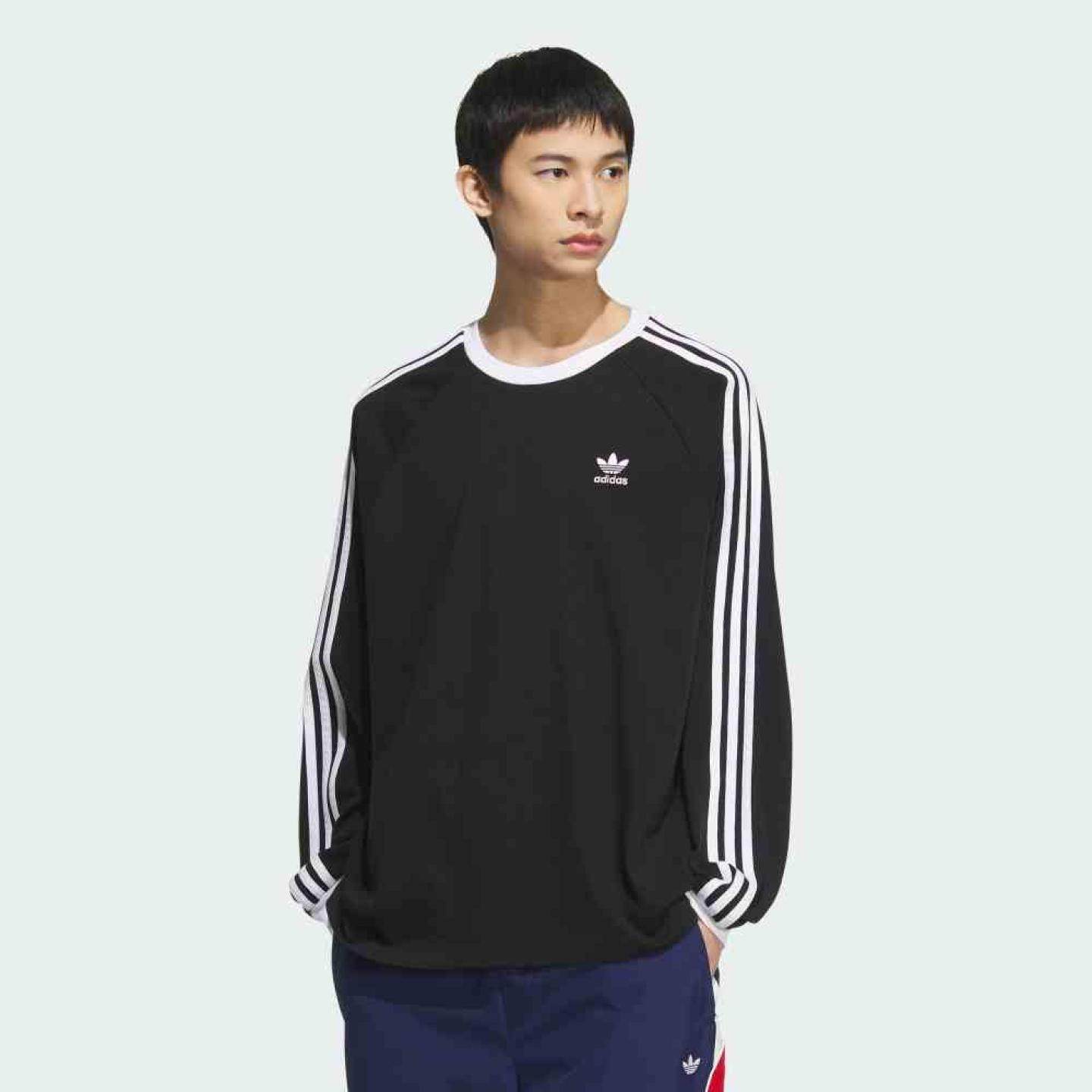 阿迪达斯三叶草2025春男子长袖T恤休闲上衣KE5825 KE5824 KE5826