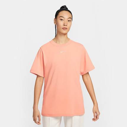 Nike耐克女子夏新款休闲刺绣小勾透气圆领短袖运动T恤FD4150-844