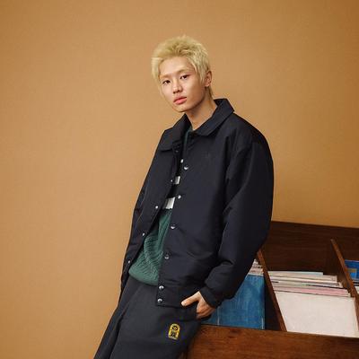 阿迪达斯三叶草翻领棉服