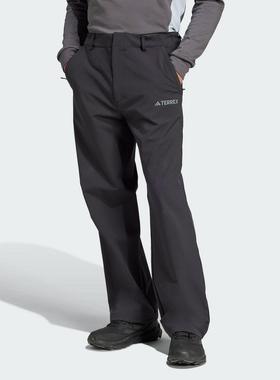 adidas阿迪达斯软壳裤冒险衣橱系列2025春男户外徒步长裤JD3552