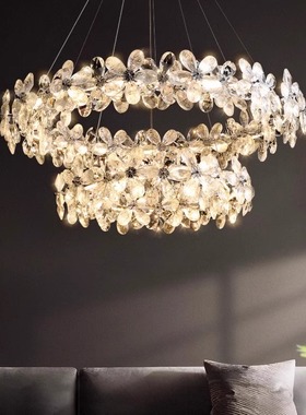 水晶吊灯客厅主灯轻奢2025新款设计师法式奶油风餐厅卧室灯具大全
