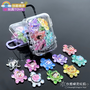 一盒哪咤爆闪流沙小乌龟新款网红敖丙乌龟对对碰桌面摆件玩偶玩具