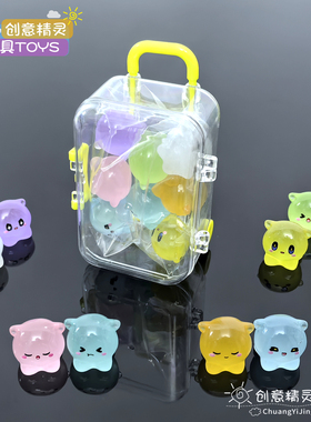 可爱水捏捏神奇艾比玩偶玩具小朋友生日夜光礼物微缩公仔摆件手办