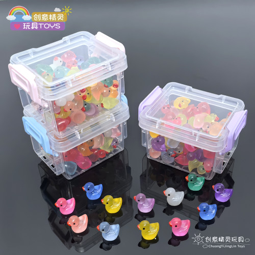 一盒夜光水晶小鸭子发光玩具