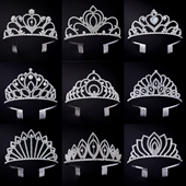 精美水钻弹力发箍皇冠新娘结婚礼服王冠女孩生日头饰舞台演出发饰