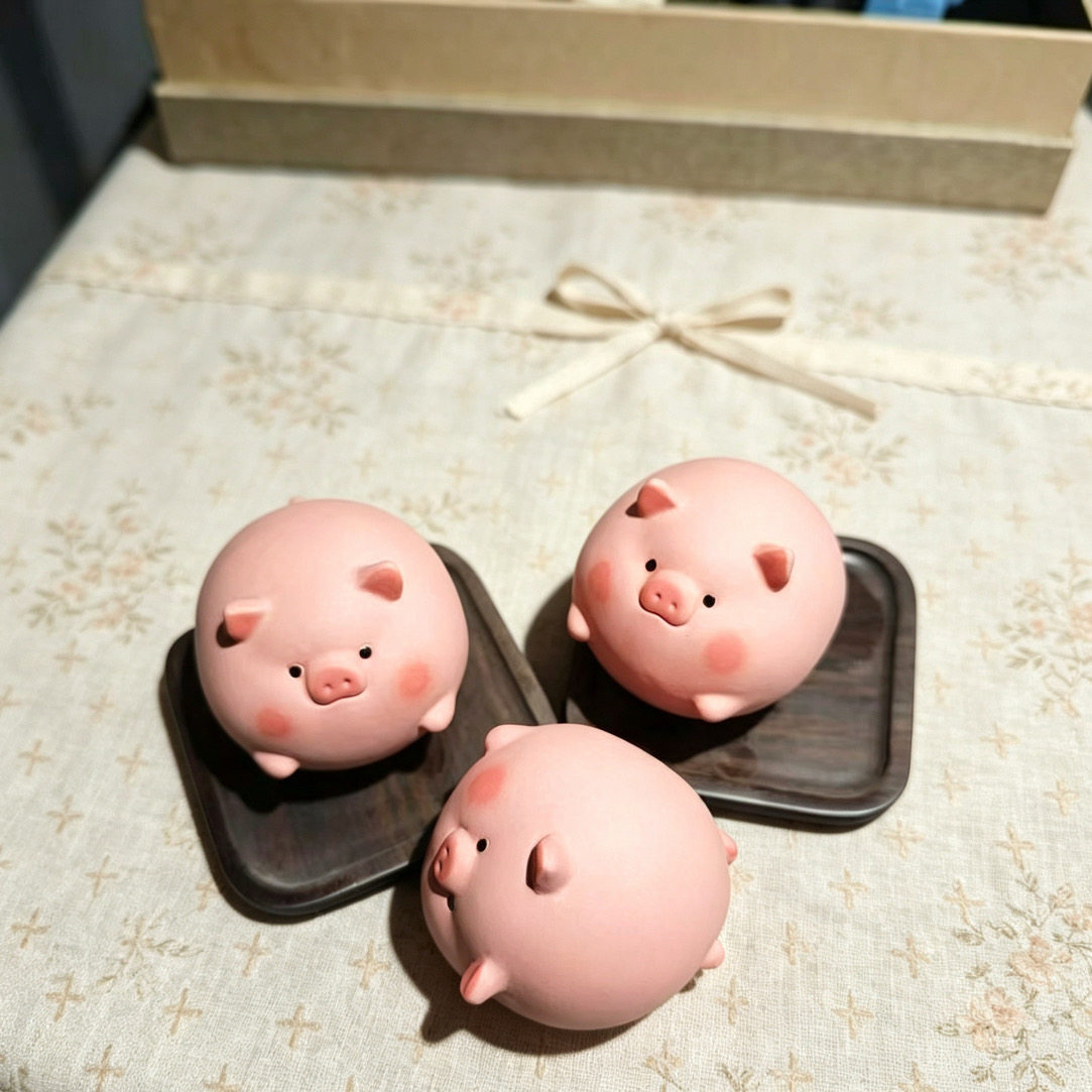 壶缘乐茶器《圆滚滚》紫砂茶宠茶台伴侣图片
