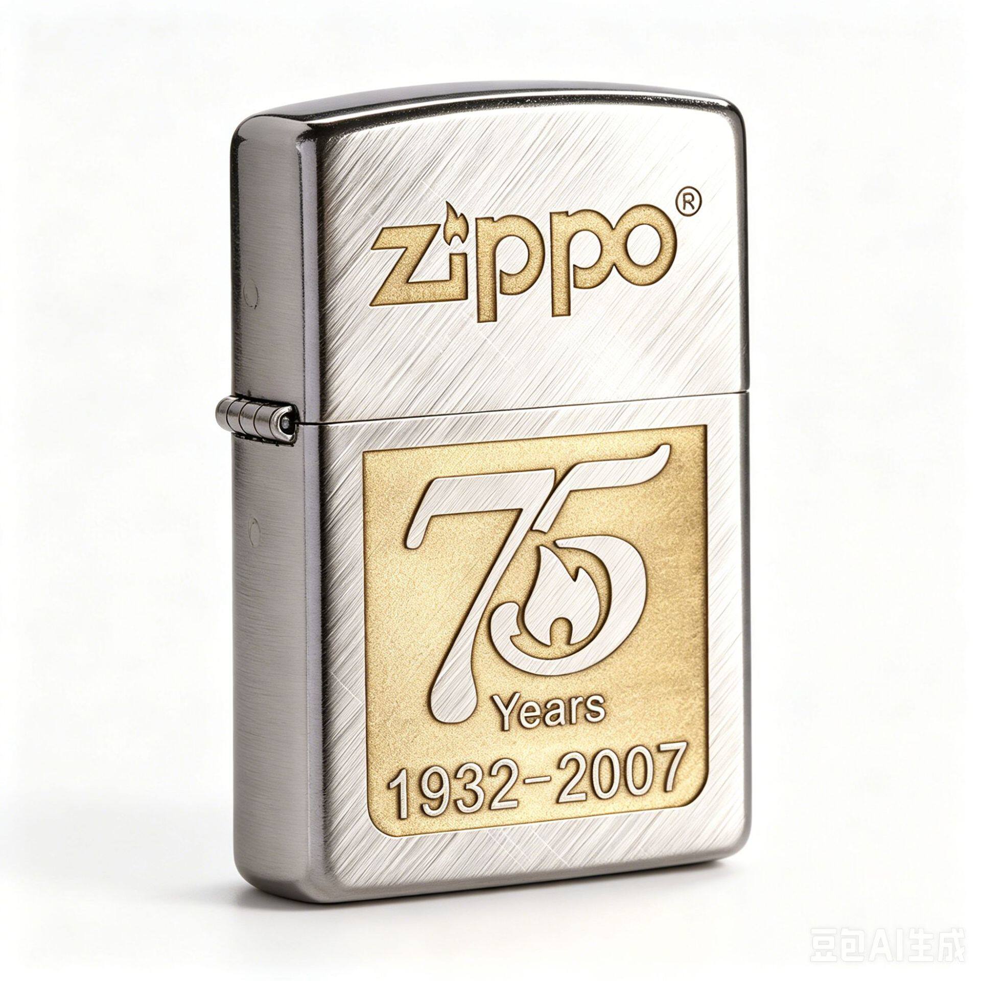 美国Zipo之宝打火机28182斜纹拉丝经典75周年纪念款男士收藏礼品