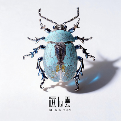 泊心云意大利原创手作新艺术沙俄圣彼得堡甲壳虫胸针高档胸花礼物