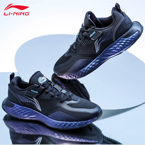 李宁秋冬新款防护软底反光休闲鞋