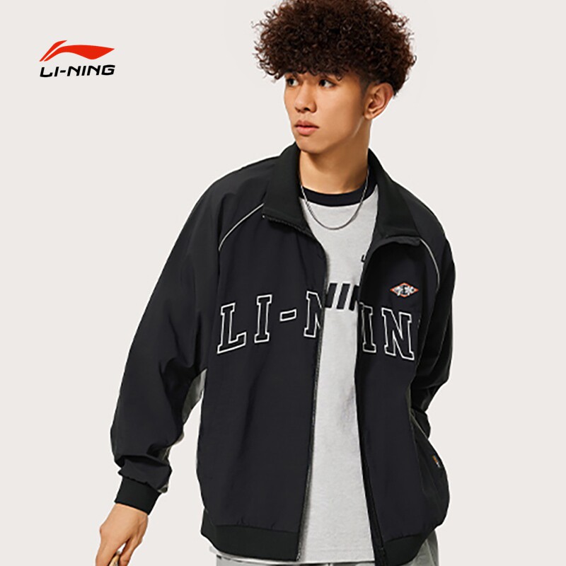 李宁运动风衣男防泼水防晒外套2025年新款春季立领速干运动服男装