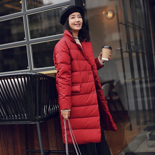 温暖时髦！90白鸭绒中长款羽绒服