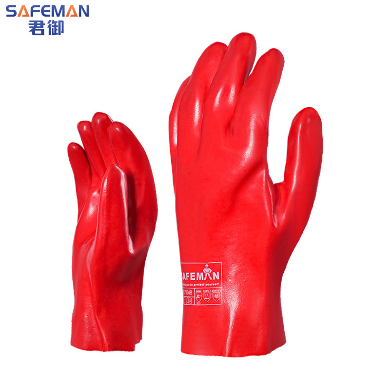 君御浸塑耐酸碱棉衬里PVC手套