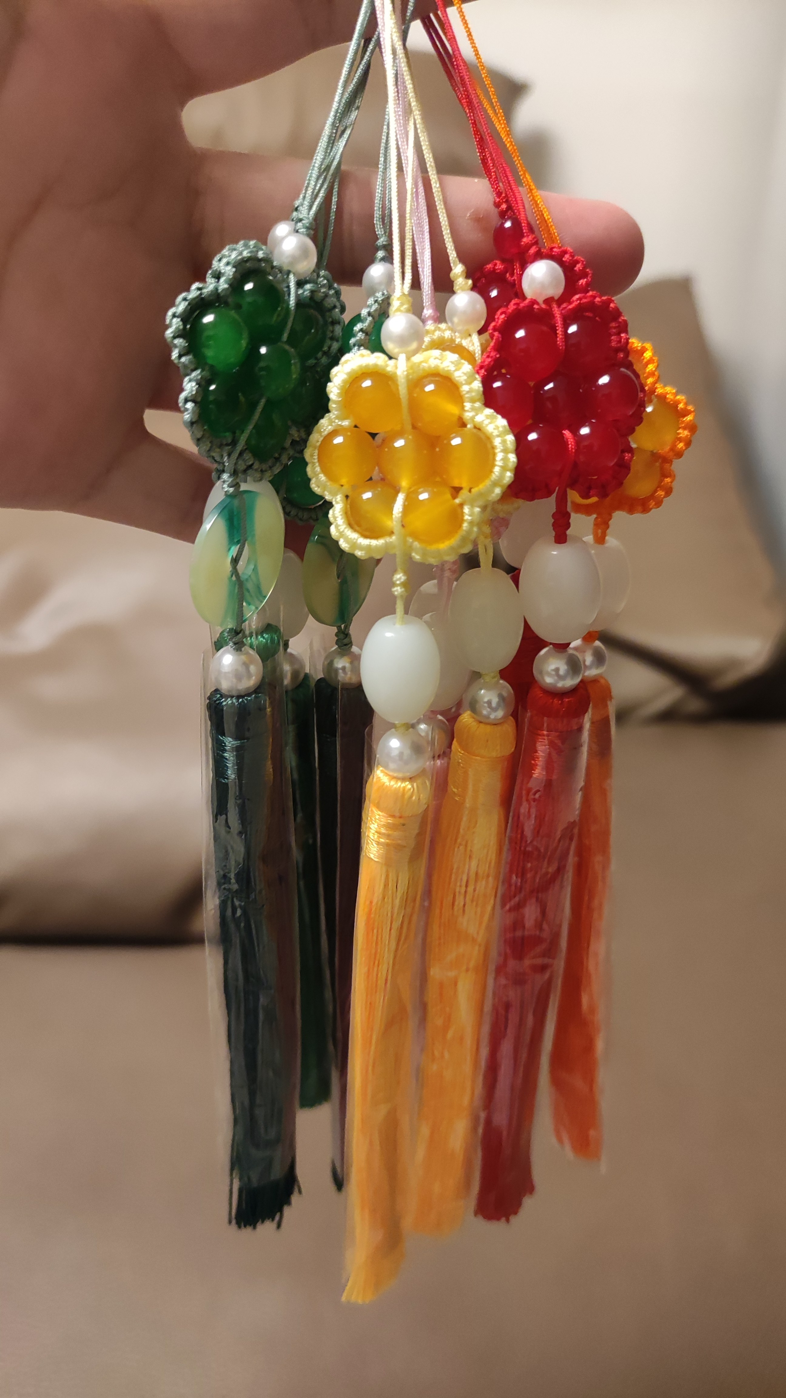 超級好看純手編七龍珠流蘇車掛