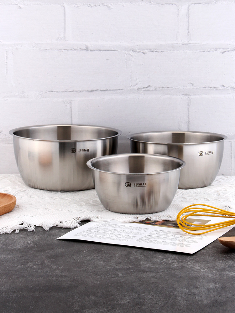 不锈钢料理盆单层加厚打蛋搅拌